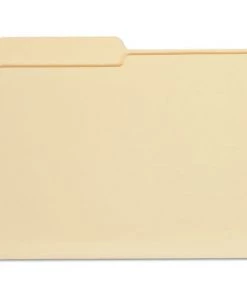 Universal UNV12112EE 1/2 Cut Tabs Letter Size Assorted Position Top Tab File Folders - Manila (100/Box)