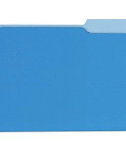 Universal UNV12301 1/3-Cut Tab Letter Size Interior File Folders - Blue (100/Box)