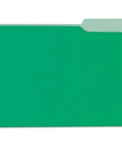 Universal UNV12302 1/3-Cut Tabs Letter Size Interior File Folders - Green (100/Box)