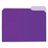 Universal UNV12305 1/3-Cut Tabs, Interior File Folders - Letter Size, Violet (100/Box)