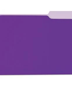 Universal UNV12305 1/3-Cut Tabs, Interior File Folders - Letter Size, Violet (100/Box)