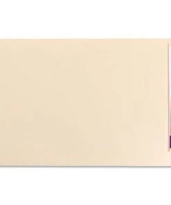 Universal UNV13220 Straight Tab, Reinforced End Tab File Folders With Two Fasteners - Legal Size, Manila (50/Box)