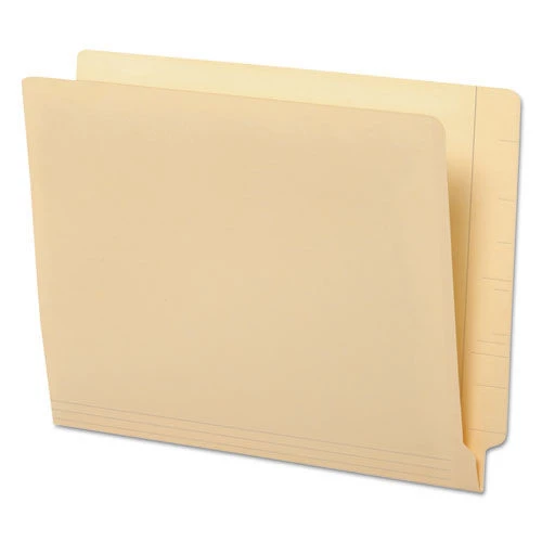 Universal UNV13300 9 In. Straight Tab, Deluxe Reinforced End Tab Folders - Letter Size, Manila (100/Box)