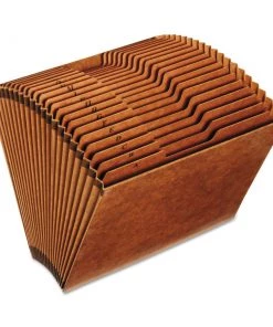 Universal UNV13910 1/21 Cut Tab Letter Size 21 Section Redrope Expanding File - Brown