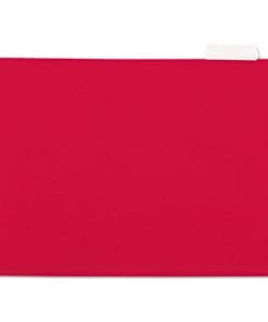 Universal UNV14118EE Deluxe Bright Color Letter Size 1/5-Cut Tab Hanging File Folders - Red (25/Box)