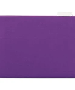 Universal UNV14120EE Deluxe Bright Color 1/5-Cut Tab Letter Size Hanging File Folders - Violet (25/Box)