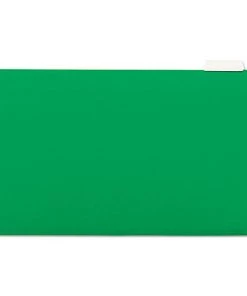 Universal UNV14217EE 1/5 Cut Tab Legal Size Deluxe Color Hanging File Folders - Bright Green (25/Box)