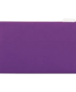 Universal UNV14220 Deluxe Bright Color Legal Size 1/5-Cut Tab Hanging File Folders - Violet (25-Piece/Box)