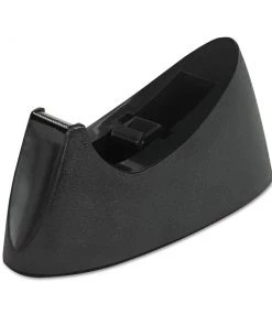 Universal UNV15001 1 In. Core, Weighted Nonskid Base, Desktop Tape Dispenser - Black