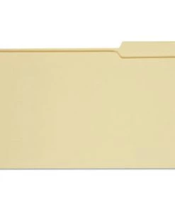 Universal UNV15123 1/3-Cut Top Tabs Right Position Legal Size 11 Pt. Manila File Folders (100-Piece/Box)