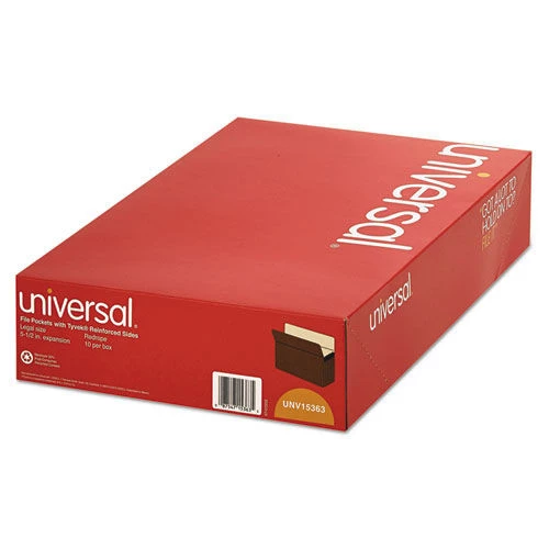 Universal UNV15363T 5.25 In. Expansion Legal Size Expanding File Pockets - Redrope (10-Piece/Box) - Image 2