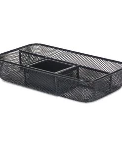 Universal UNV20020 Metal Mesh 10-5/8 In. X 6 In. X 2 In. Organizer Tray - Black