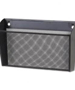 Universal UNV20026 Metal Mesh 1-Pocket Letter 14-1/8 In. X 3-3/8 In. X 8-1/8 In. Wall File - Black