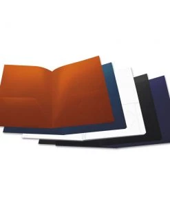 Universal UNV20545 11 In. X 8-1/2 In. Two-Pocket Plastic Folders - Assorted Colors (10/Pack)