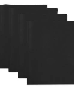 Universal UNV20550 100-Sheets, Plastic Twin-Pocket Report Covers With 3 Fasteners - Black (10/Pack)