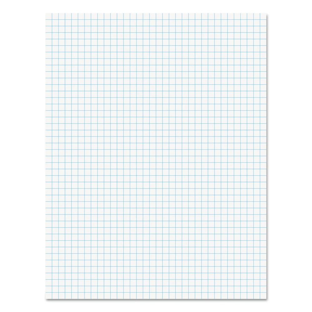 Universal UNV20631 50-Sheet Quadrille-Rule 4 Sq-in. 8.5 In. X 11 In. Glue Top Pads - White (12-Piece) - Image 2