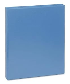 Universal UNV20703 11 In. X 8.5 In., 0.5 Capacity, 3 Rings, Deluxe Round Ring View Binder - Light Blue