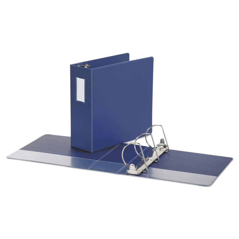 Universal UNV20705 3 Ring 4 In. Capacity Deluxe Non-View D-Ring Binder With Label Holder - Royal Blue - Image 3