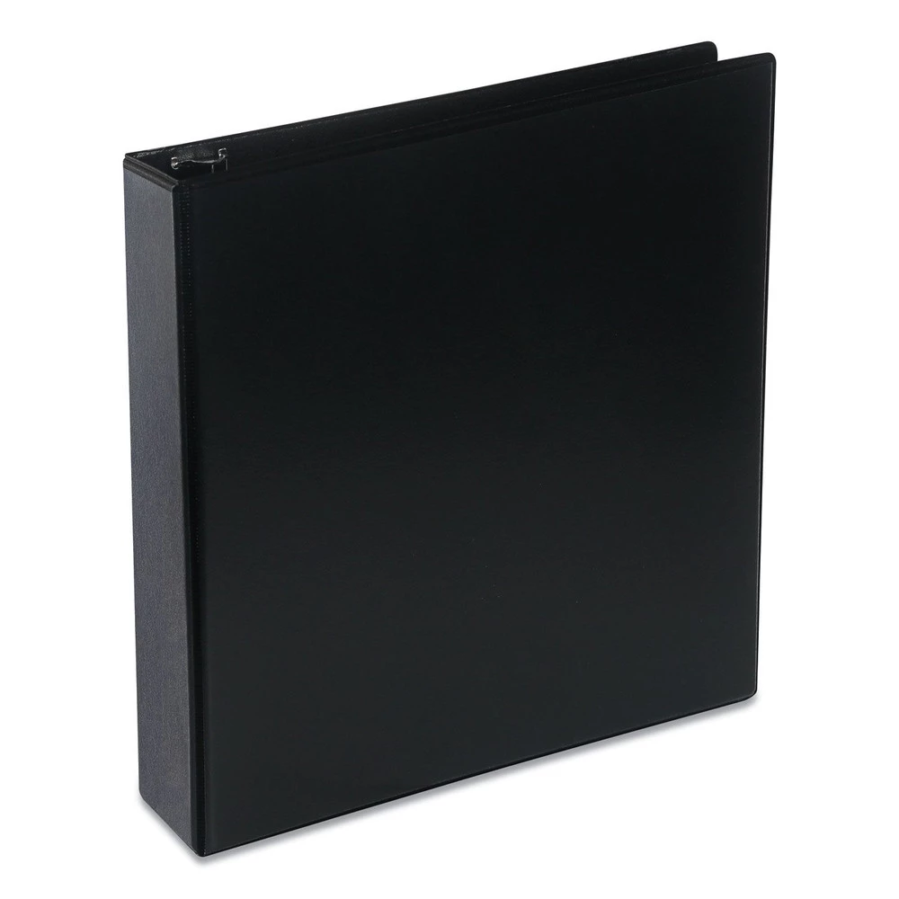 Universal UNV20731 Deluxe 2 In. Capacity 11 In. X 8.5 In. Round 3-Ring View Binder - Black