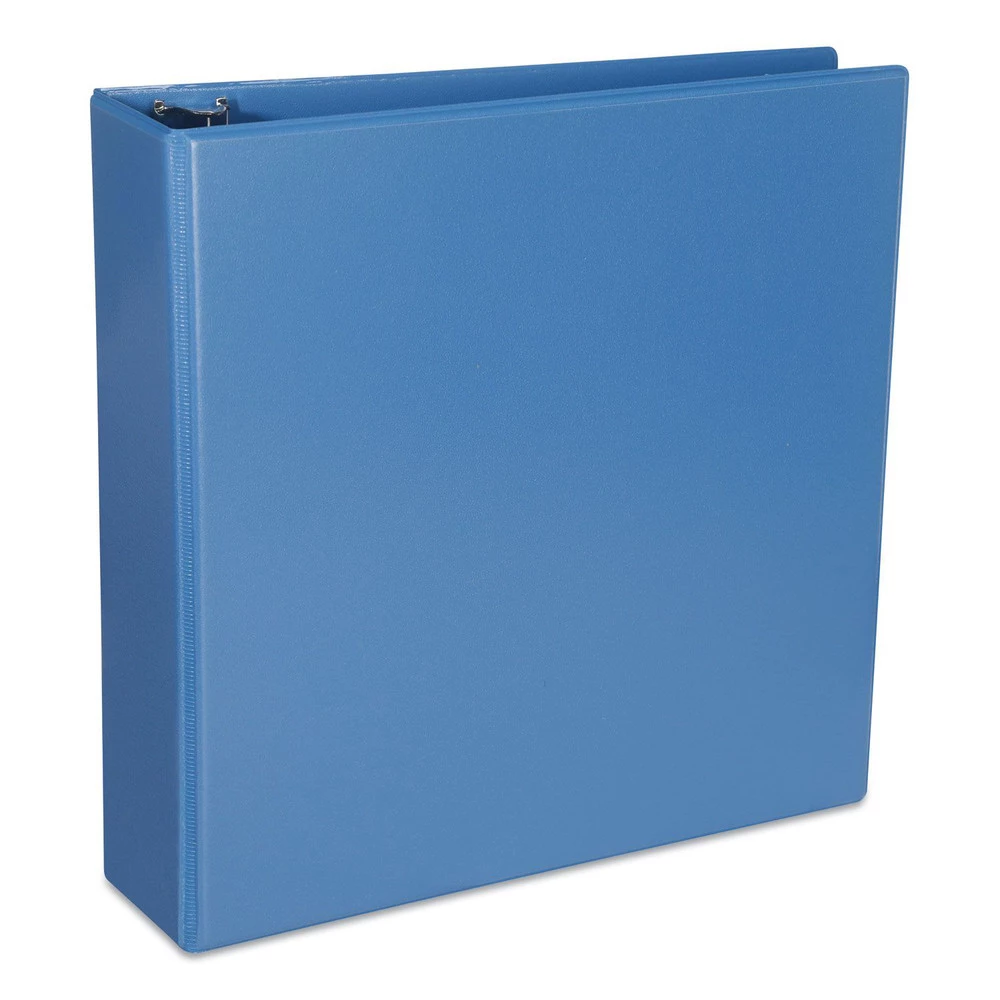Universal UNV20733 3 Ring 2 In. Capacity Deluxe Round Ring View Binder - Light Blue