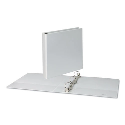 Universal UNV20744PK 1.5 In. Capacity 11 In. X 8.5 In. 3-Slant Ring View Binder - White (4-Piece/Pack) - Image 3