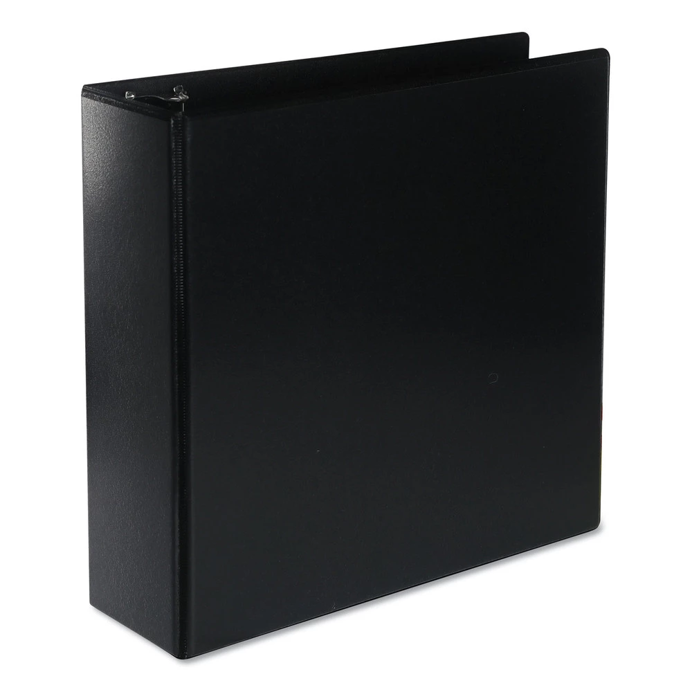 Universal UNV20751 11 In. X 8.5 In. 3 In. Capacity, 3 Rings, Deluxe Round Ring View Binder - Black