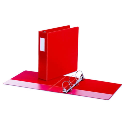 Universal UNV20783 3 Ring 2 In. Capacity Deluxe Non-View D-Ring Binder With Label Holder - Red - Image 2