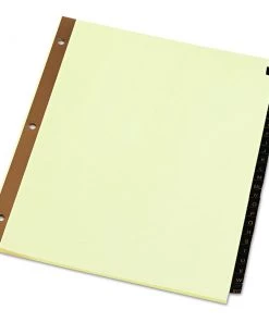 Universal UNV20821 11 In. X 8.5 In., 25-Tab, A To Z, Deluxe Preprinted Simulated Leather Tab Dividers With Gold Printing (1-Set)