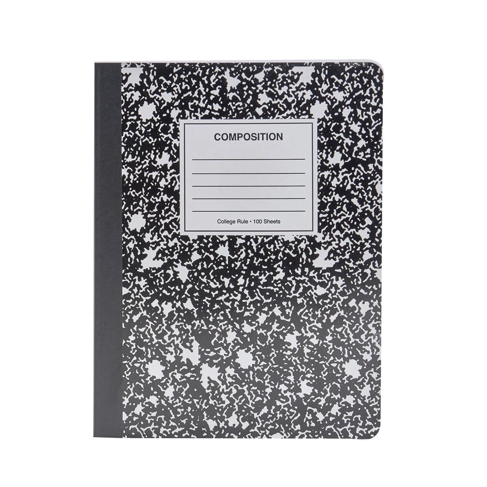 Universal UNV20946 100-Sheet Medium/College Rule 9.75 In. X 7.5 In. Composition Book - Black Marble (6/Pack) - Image 5