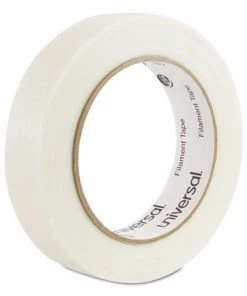 Universal UNV30024 3 In. Core 120 Lbs./in. 24 Mm X 54.8 M Utility Grade Filament Tape - Clear (1-Roll)