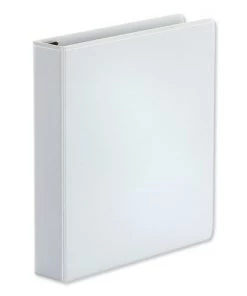 Universal UNV30722 11 In. X 8.5 In., 1.5 In. Capacity, 3 Rings, Deluxe Easy-to-Open D-Ring View Binder - White