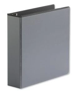 Universal UNV30731 11 In. X 8.5 In., 2 In. Capacity, 3 Rings, Deluxe Easy-to-Open D-Ring View Binder - Black
