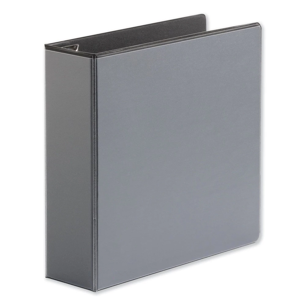 Universal UNV30751 3 Ring 3 In. Capacity Deluxe Easy-to-Open D-Ring View Binder - Black