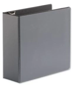 Universal UNV30753 11 In. X 8.5 In., 4 In. Capacity, 3 Rings, Deluxe Easy-to-Open D-Ring View Binder - Black