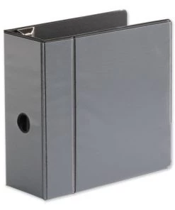 Universal UNV30755 Deluxe Easy-to-Open 5 In. Capacity 11 In. X 8.5 In. (3) D-Ring View Binder - Black
