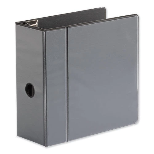 Universal UNV30755 Deluxe Easy-to-Open 5 In. Capacity 11 In. X 8.5 In. (3) D-Ring View Binder - Black