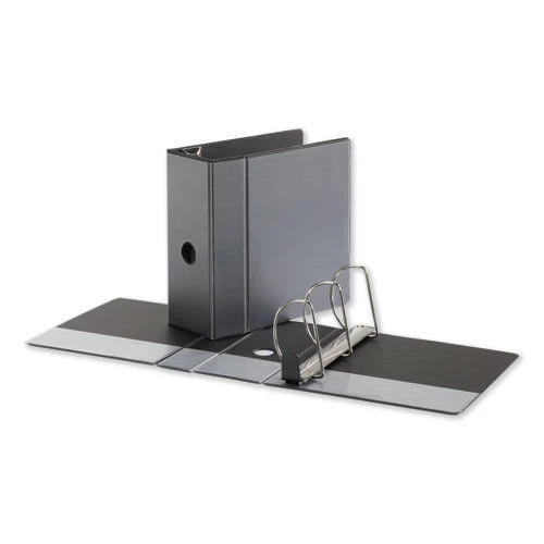 Universal UNV30755 Deluxe Easy-to-Open 5 In. Capacity 11 In. X 8.5 In. (3) D-Ring View Binder - Black - Image 2