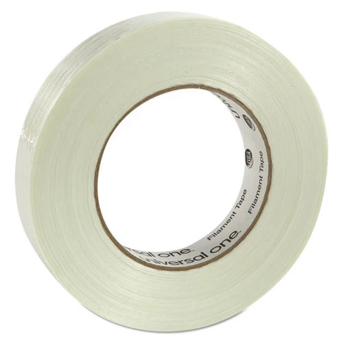 Universal UNV31624 #350 Premium 3 In. Core 24mm X 54.8m Filament Tape - Clear (1-Roll) - Image 3