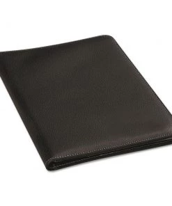 Universal UNV32660 Leather-Look Inside Flap Pocket Pad Folio With Card Holder - Black