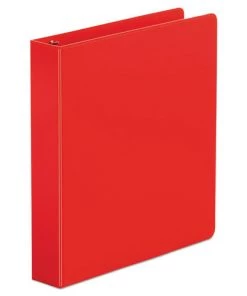 Universal UNV33403 11 In. X 8.5 In., 1.5 In. Capacity, 3 Rings, Economy Non-View Round Ring Binder - Red