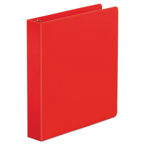 Universal UNV33403 11 In. X 8.5 In., 1.5 In. Capacity, 3 Rings, Economy Non-View Round Ring Binder - Red