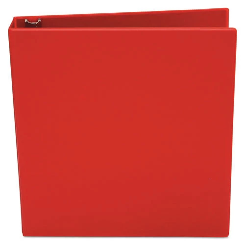Universal UNV33403 11 In. X 8.5 In., 1.5 In. Capacity, 3 Rings, Economy Non-View Round Ring Binder - Red - Image 4
