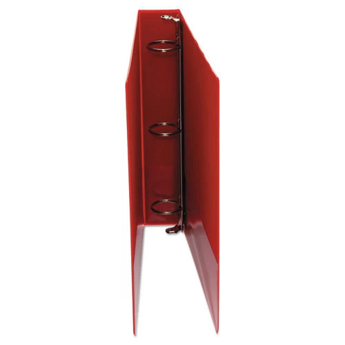 Universal UNV33403 11 In. X 8.5 In., 1.5 In. Capacity, 3 Rings, Economy Non-View Round Ring Binder - Red - Image 6