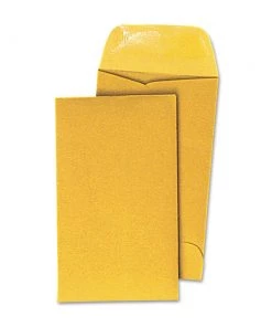 Universal UNV35302 Round Flap 3.13 In. X 5.5 In. Kraft Coin Envelopes - Light Brown (500/Box)
