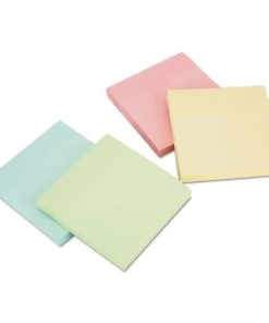 Universal UNV35695 3 In. X 3 In. Self-Stick Notes Pads - Pastel (24 Pads/Pack, 90 Sheets/Pad)