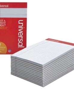 Universal UNV35854 50 Sheets 5 In. X 8 In., Narrow Rule, Colored Perforated Writing Pads - Orchid (1 Dozen)