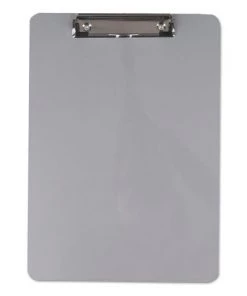 Universal UNV40301 Aluminum 1/2 In. Capacity 8 In. X 11-1/2 In. Clipboard With Low Profile Clip