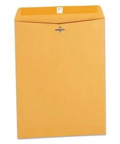 Universal UNV42907 9.5 In. X 12.5 In. #12 1/2, Square Flap, Clasp/Gummed Closure, Envelope - Brown Kraft (100/Box)