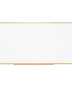 Universal UNV43620 96 In. X 48 In. Melamine, Oak-Finished Frame, Dry-Erase Board - White