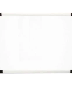Universal UNV43722 Aluminum/Plastic Frame Melamine 24 In. X 18 In. Dry Erase Board - White/Black/Gray